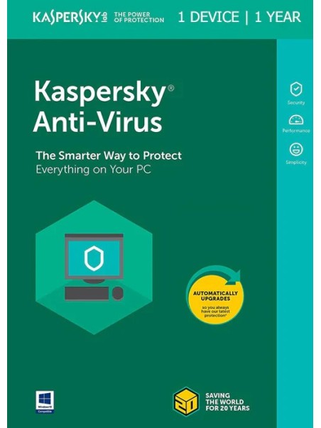 Clé Kaspersky Anti-Virus 2023 1 appareil 1 an