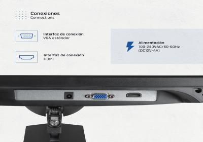 iggual Monitor 27" VGA HDMI 120Hz pivotante AA MM