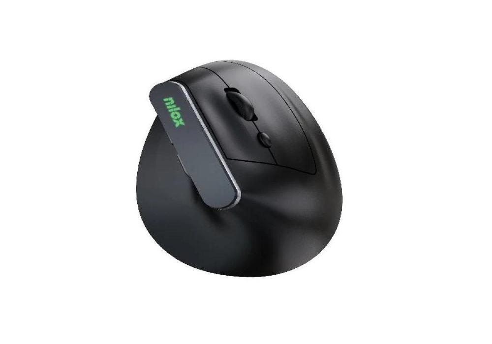 Nilox Ratón Wir Vertical Rec. Silen 1600 DPI Negro