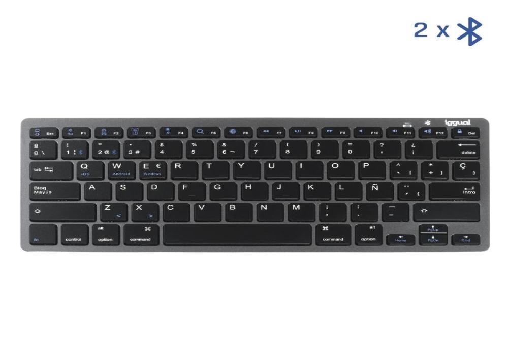 iggual Teclado Bluetooth Slim TKL-BT negro 2 canal