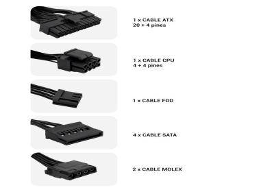 CoolBox Fuente.Alim 20+4 pin ATX BASIC 500W