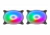 MARS GAMING MFDUO 12CM 2XFANRGB Ult-silent Black