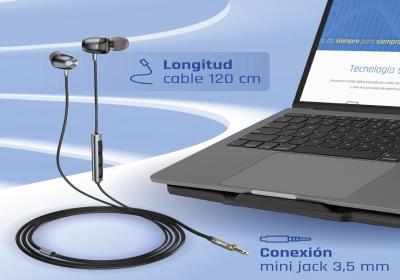 iggual Auriculares con micro intrauditivos Jack3,5