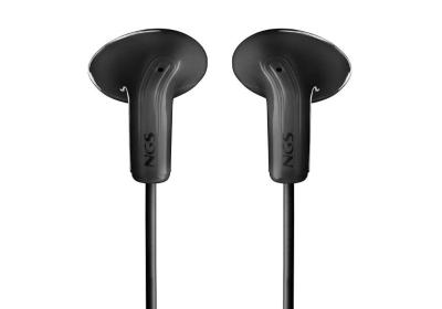 NGS Auricular Negro Estéreo Cable JACK 3.5 Mm