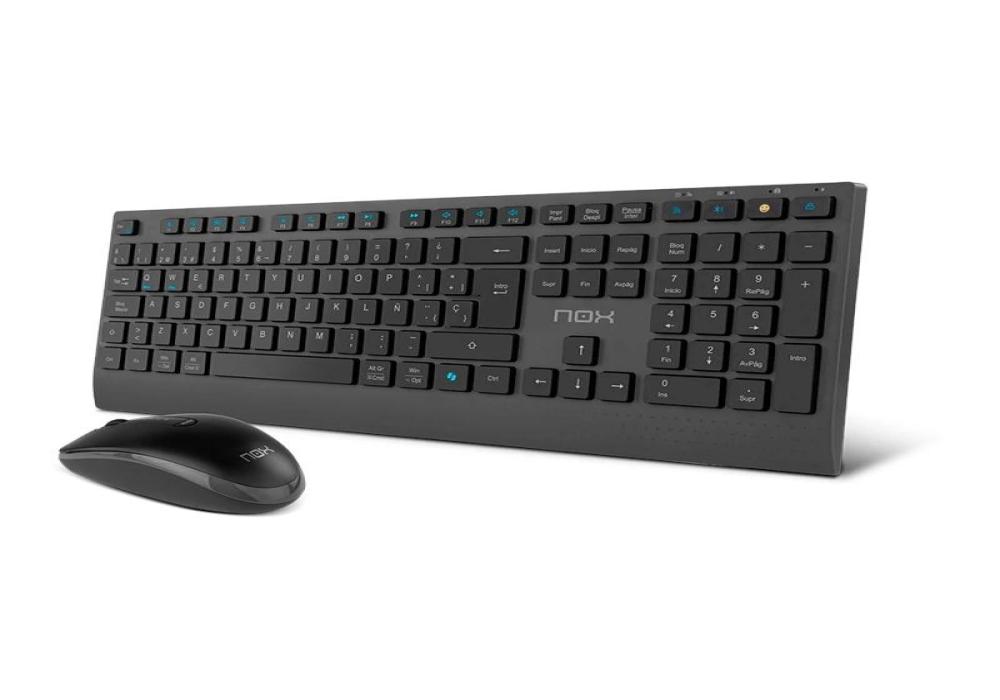 NOX LITE DUO Teclado+Ratón Inalámbrico Negro
