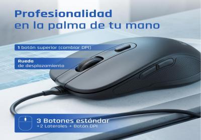 iggual Ratón USB OFFICE-ELITE-PRO-6D 3600DPI