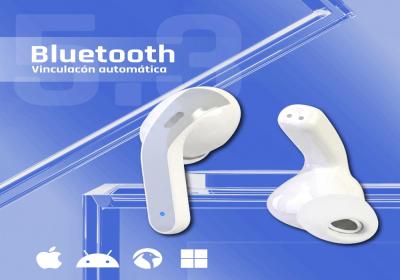 iggual Auriculares inalámbricos TWS Bluetooth blan