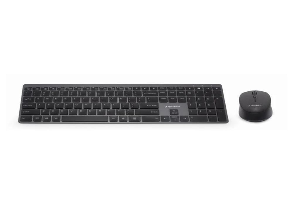 Gembird Kit Teclado+Ratón Inalámbr. Pro Slim Negro