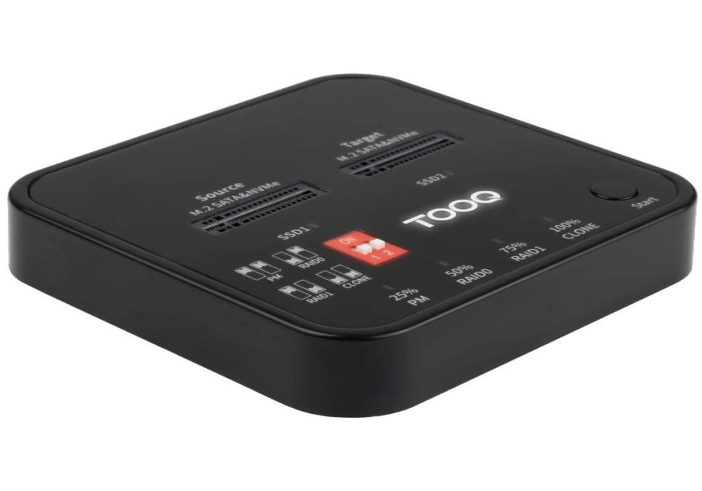 Tooq DockStation 2xSSD M.2NVMe PCIe USB-C3.2 Clone